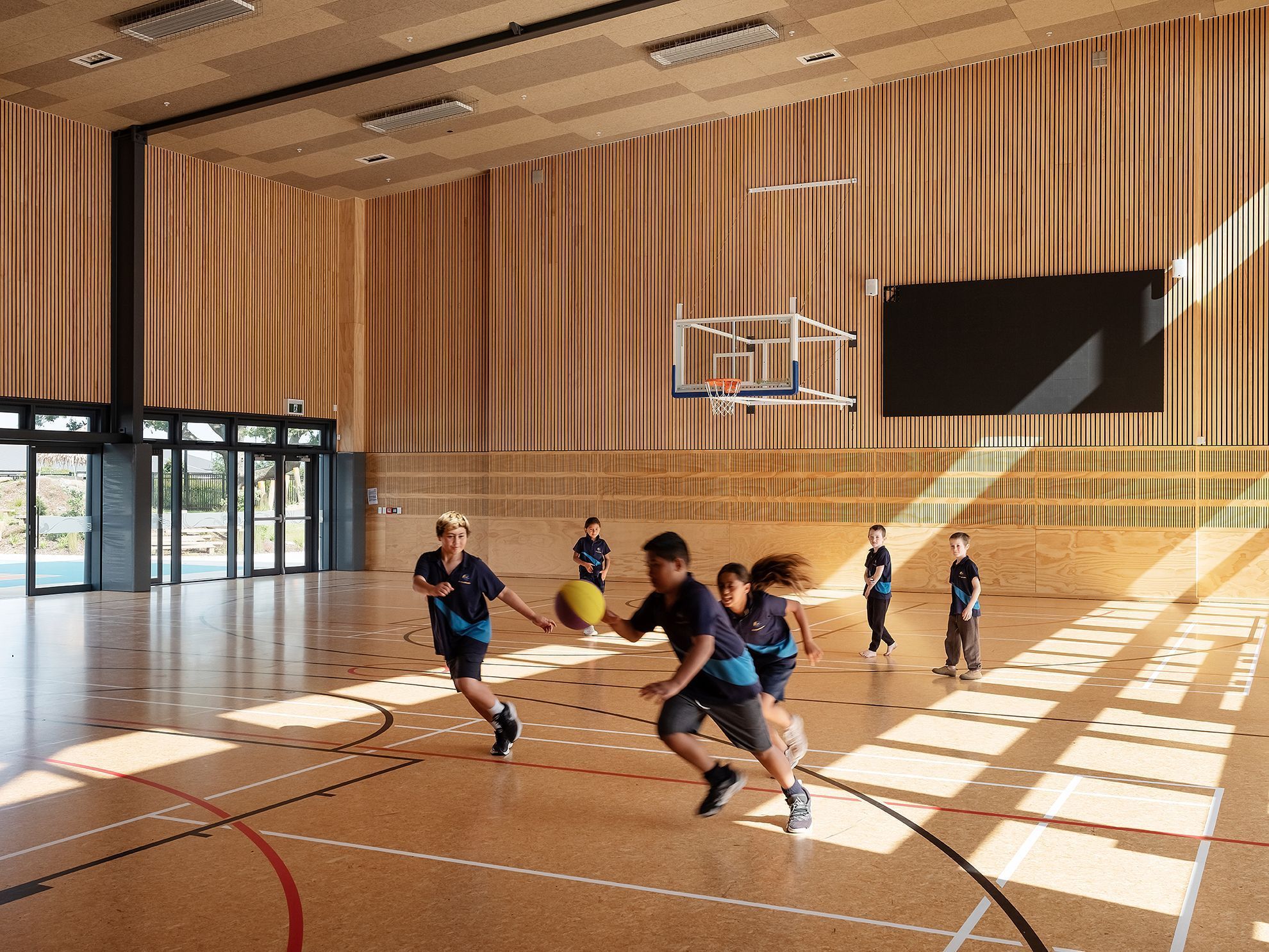 Mangapikopiko primary school hall interior sam hartnett 6