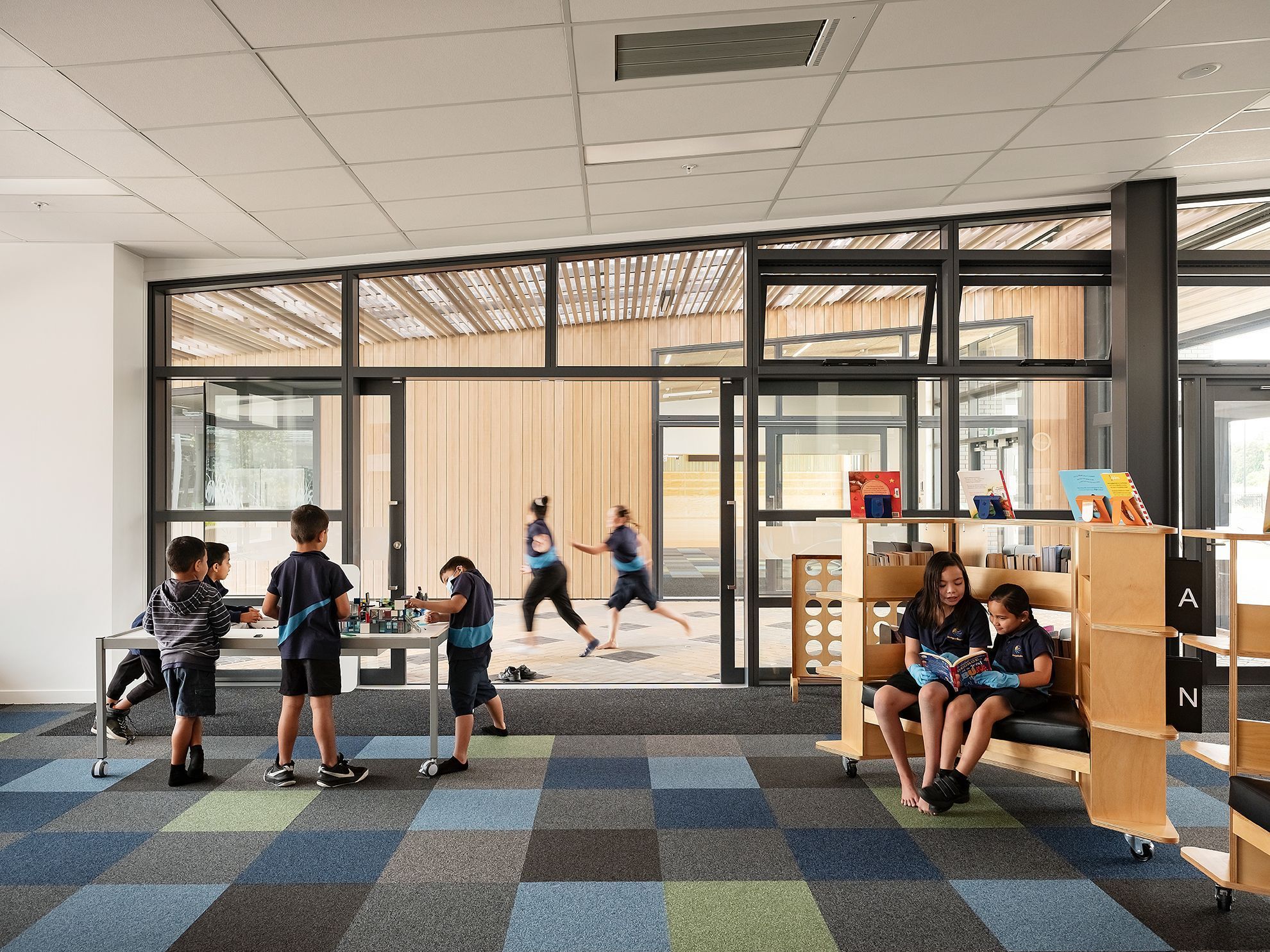 Mangapikopiko primary school library interior sam hartnett 9