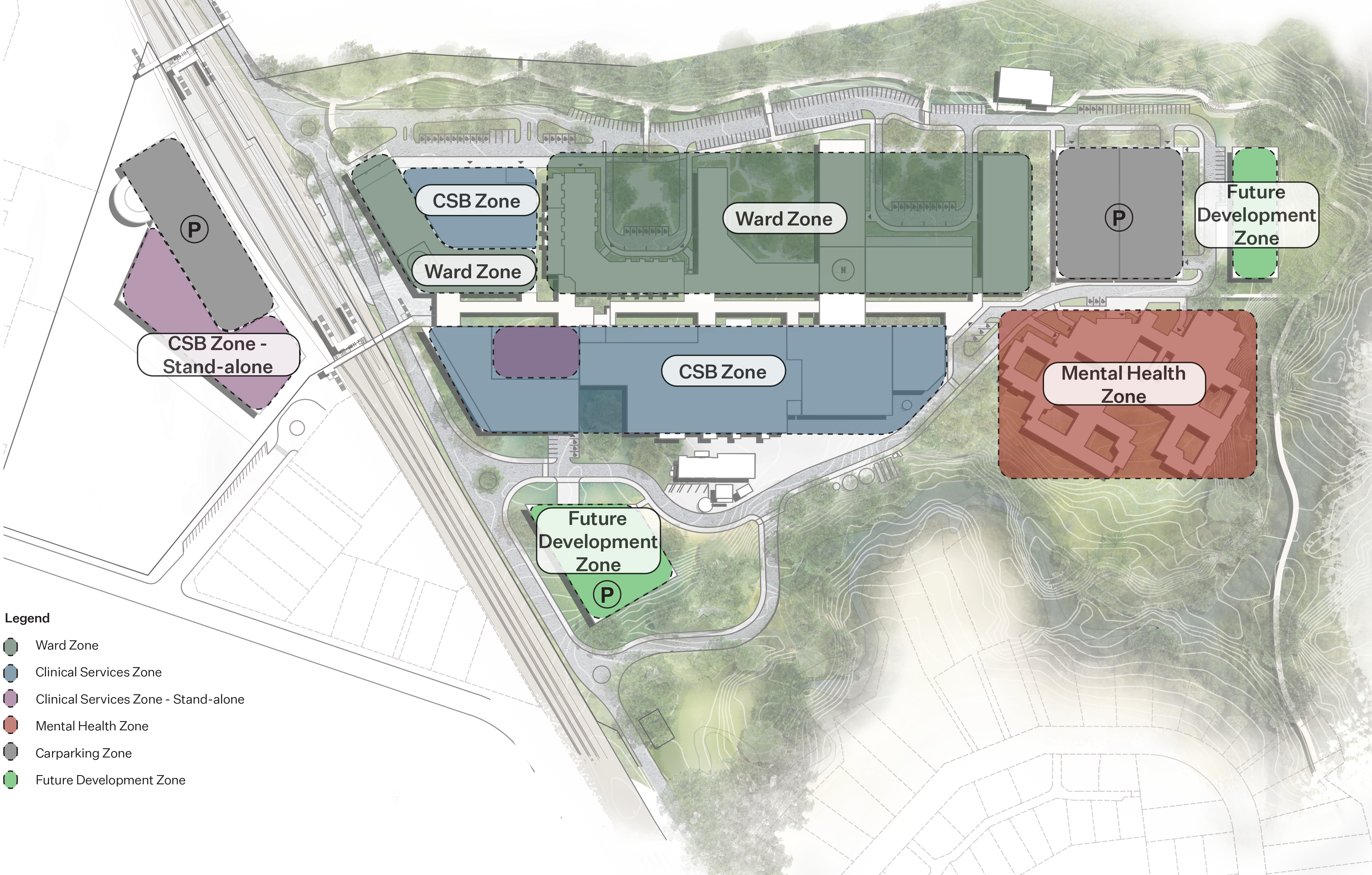 Proposed zone plan for Middlemore Hospital