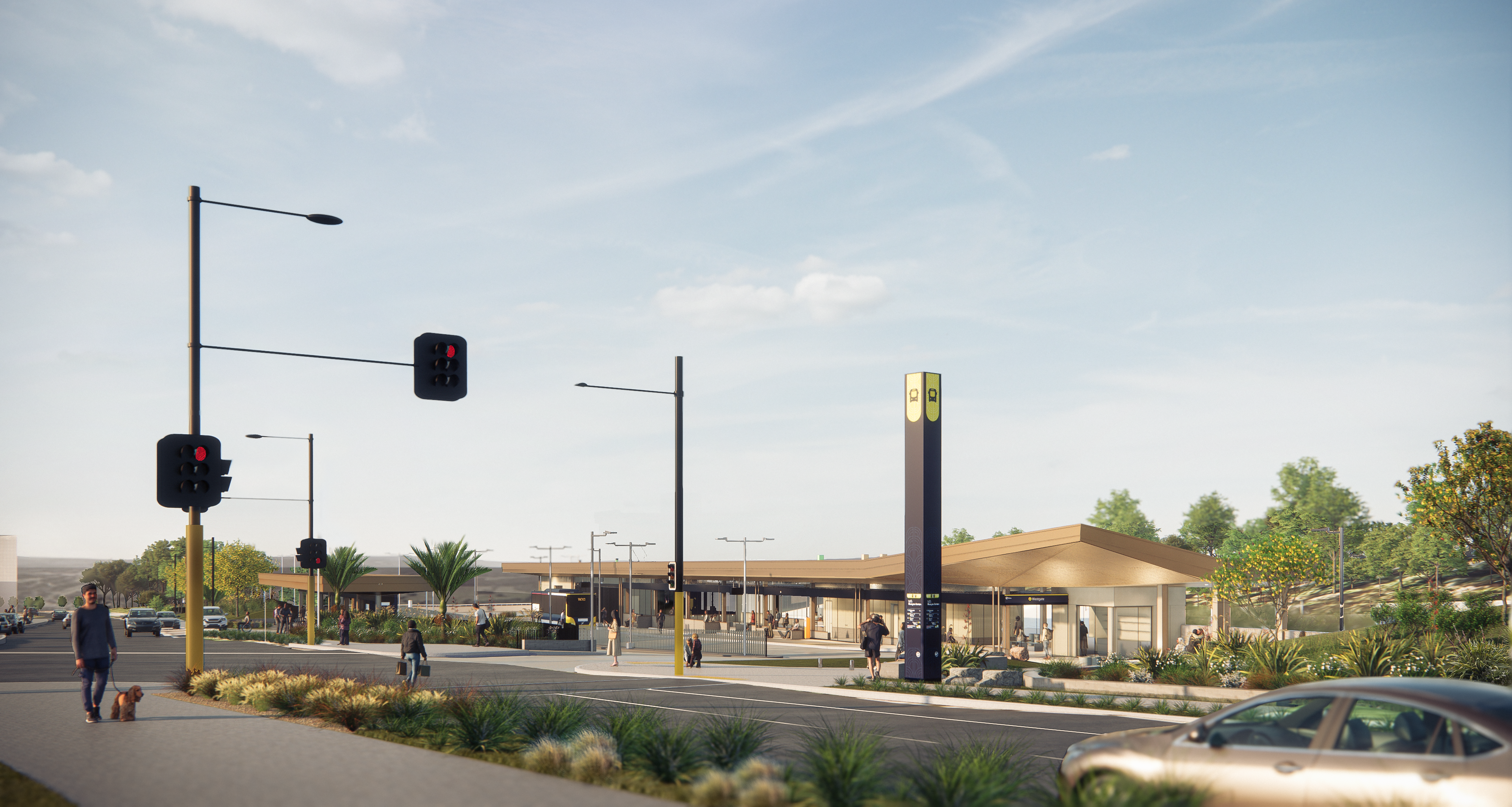 Westgate Bus Station visualisation copyright NZTA AMJ Jasmax