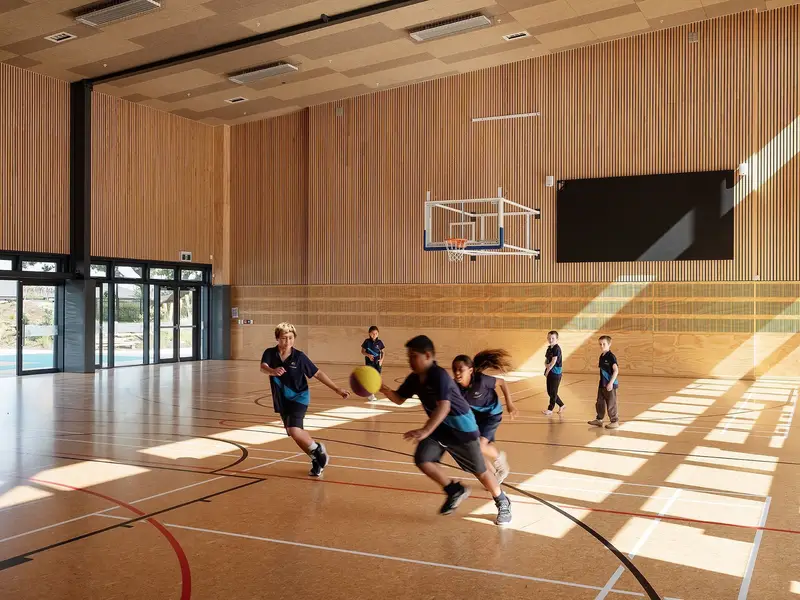 Mangapikopiko primary school hall interior sam hartnett 6